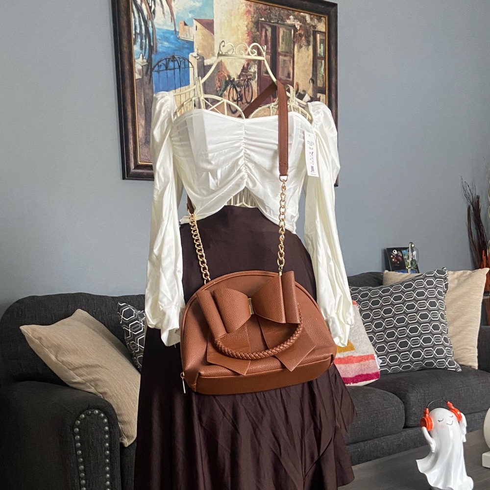 Large bow handbag